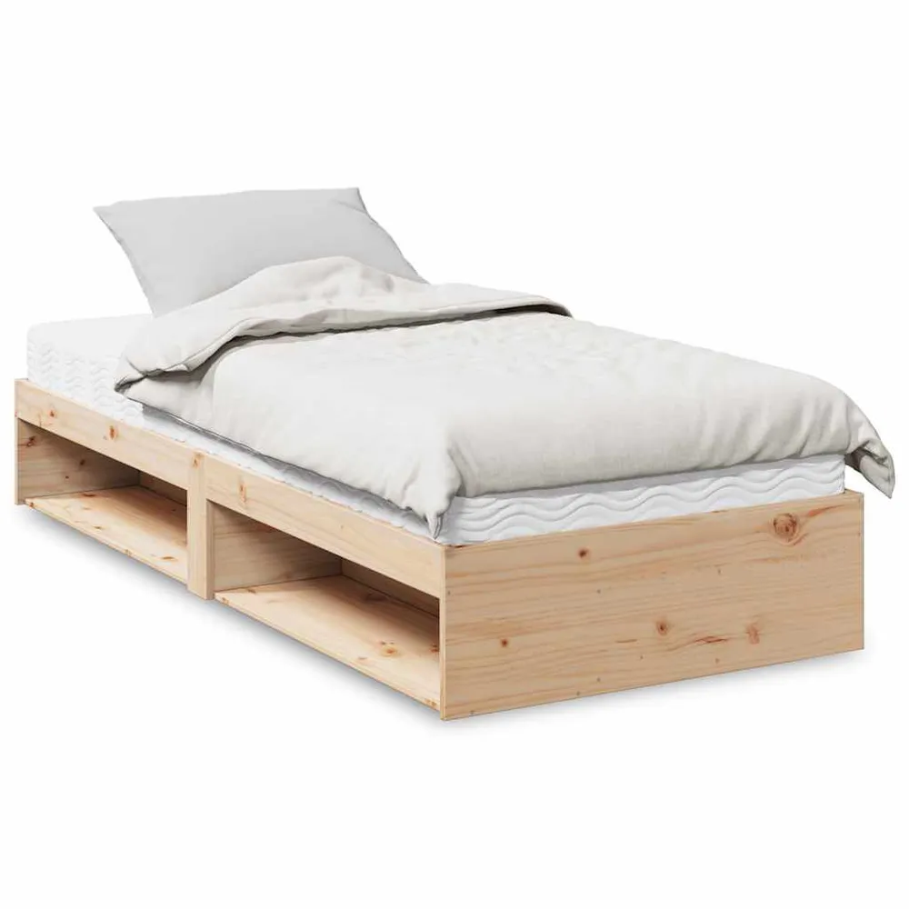 Caravan Opbergnet Slaapbank met matras 80x200 cm massief grenenhout