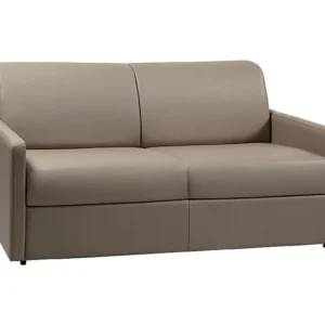 Driezits express bedbank 18 cm Kunstleer Taupe CALIFE van Lichtgewicht Materiaal