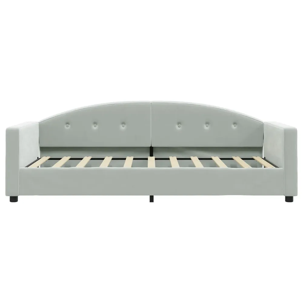 Heavy Duty Slaapbank 80x200 cm fluweel lichtgrijs