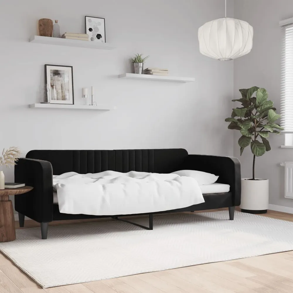 Premium Slaapbank 80x200 cm fluweel zwart