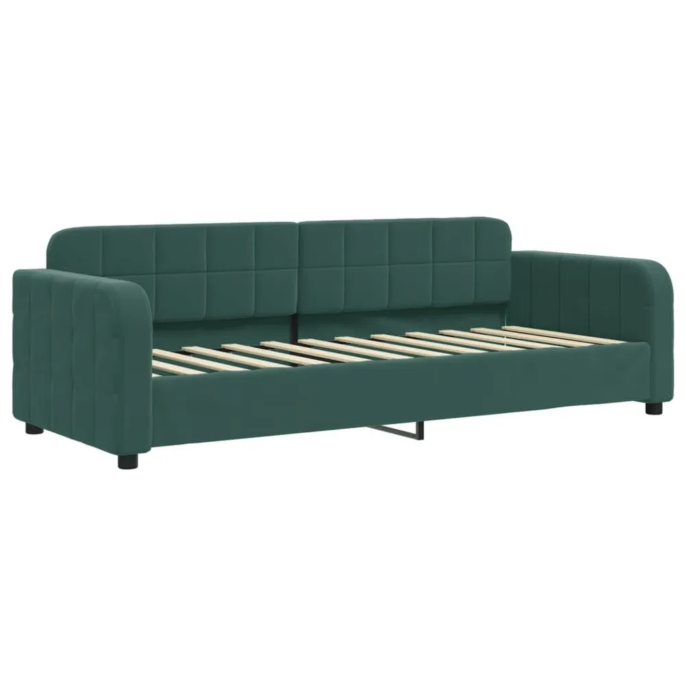 Slaapbank 80x200 cm fluweel donkergroen - Universeel Pasmodel
