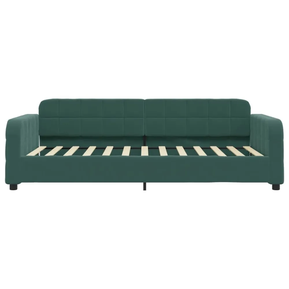 Slaapbank 80x200 cm fluweel donkergroen - Universeel Pasmodel