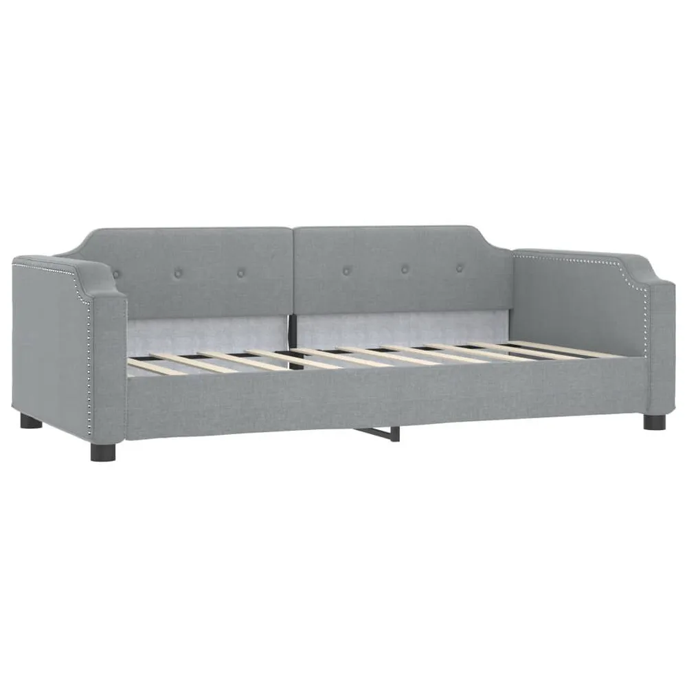 Slaapbank 80x200 cm stof lichtgrijs
