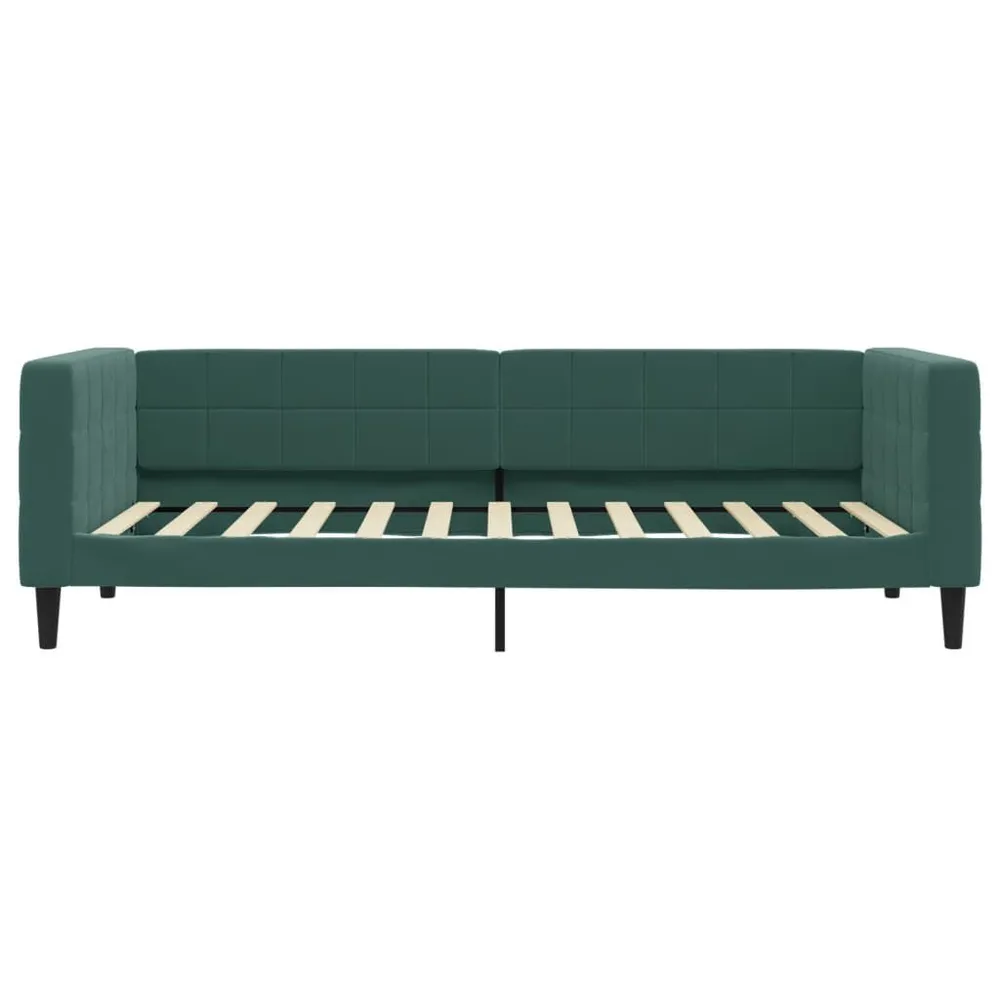Slaapbank 90x200 cm fluweel donkergroen met Zachte Afwerking