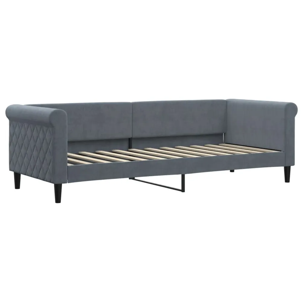 Slaapbank met matras 80x200 cm fluweel donkergrijs