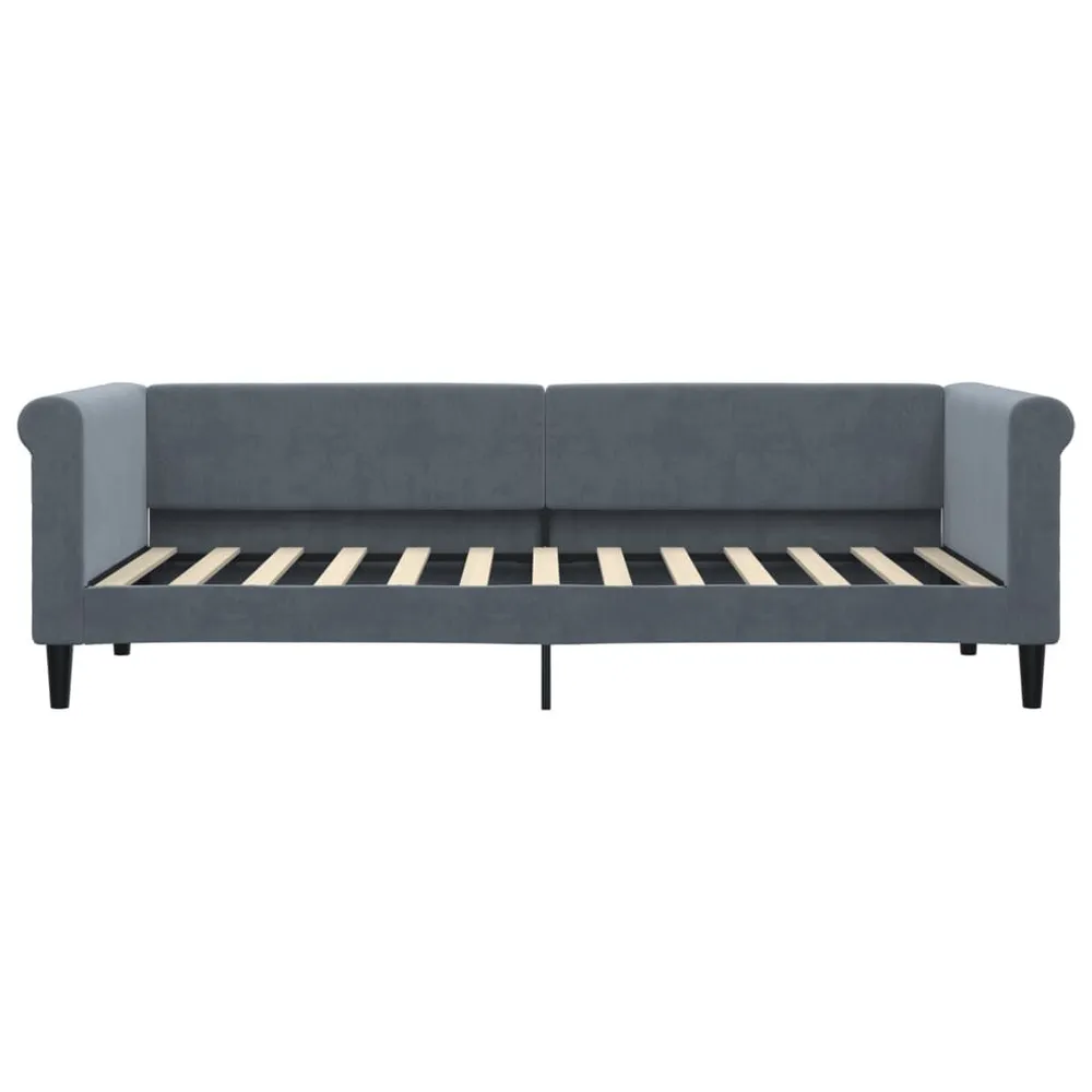 Slaapbank met matras 80x200 cm fluweel donkergrijs
