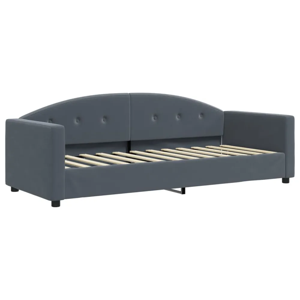 Slaapbank met matras 80x200 cm fluweel donkergrijs
