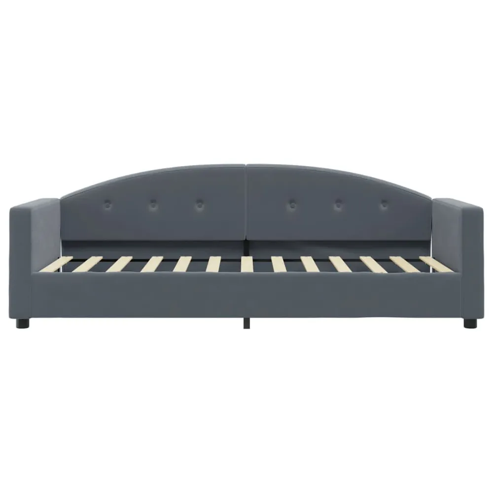 Slaapbank met matras 80x200 cm fluweel donkergrijs