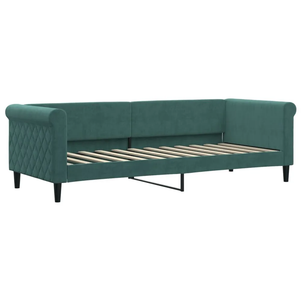 Slaapbank met matras 80x200 cm fluweel donkergroen