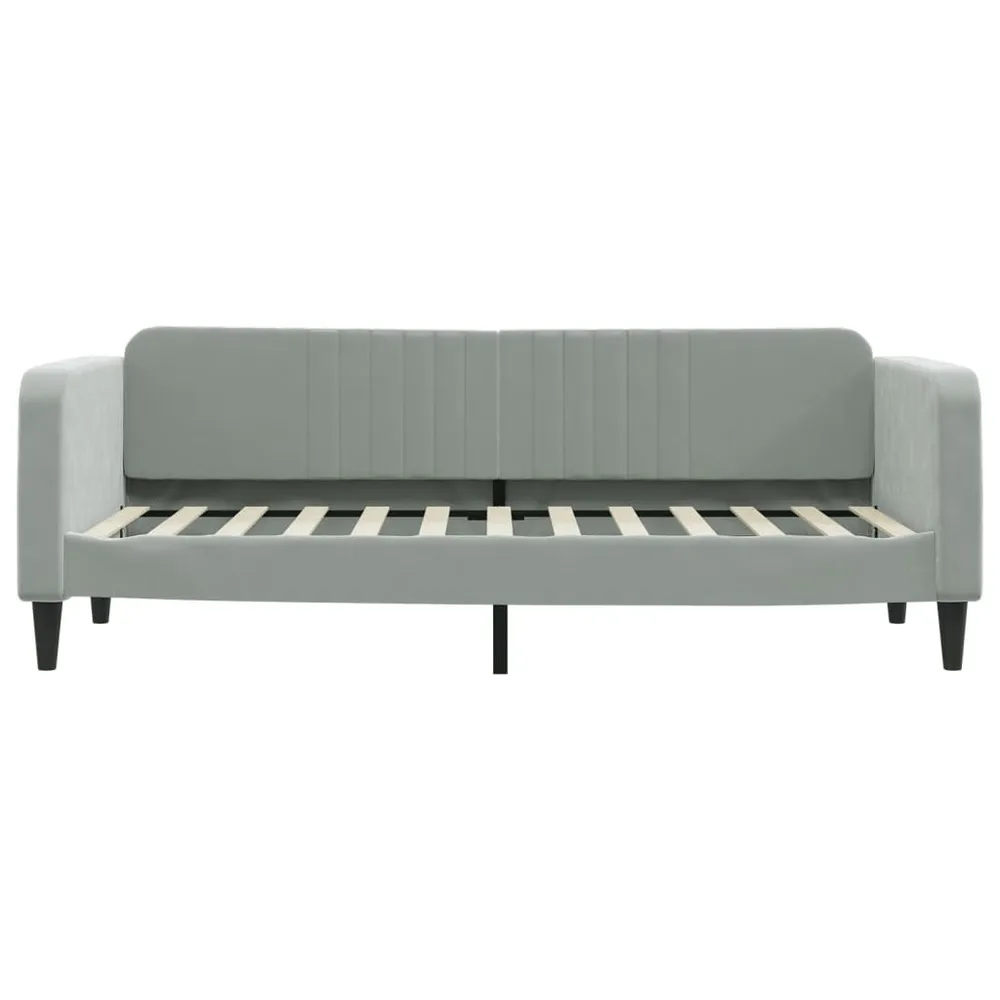 Slaapbank met matras 80x200 cm fluweel lichtgrijs