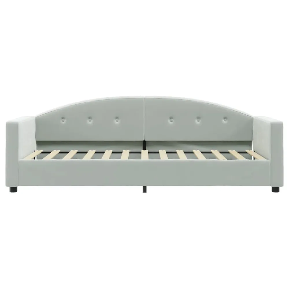 Slaapbank met matras 80x200 cm fluweel lichtgrijs