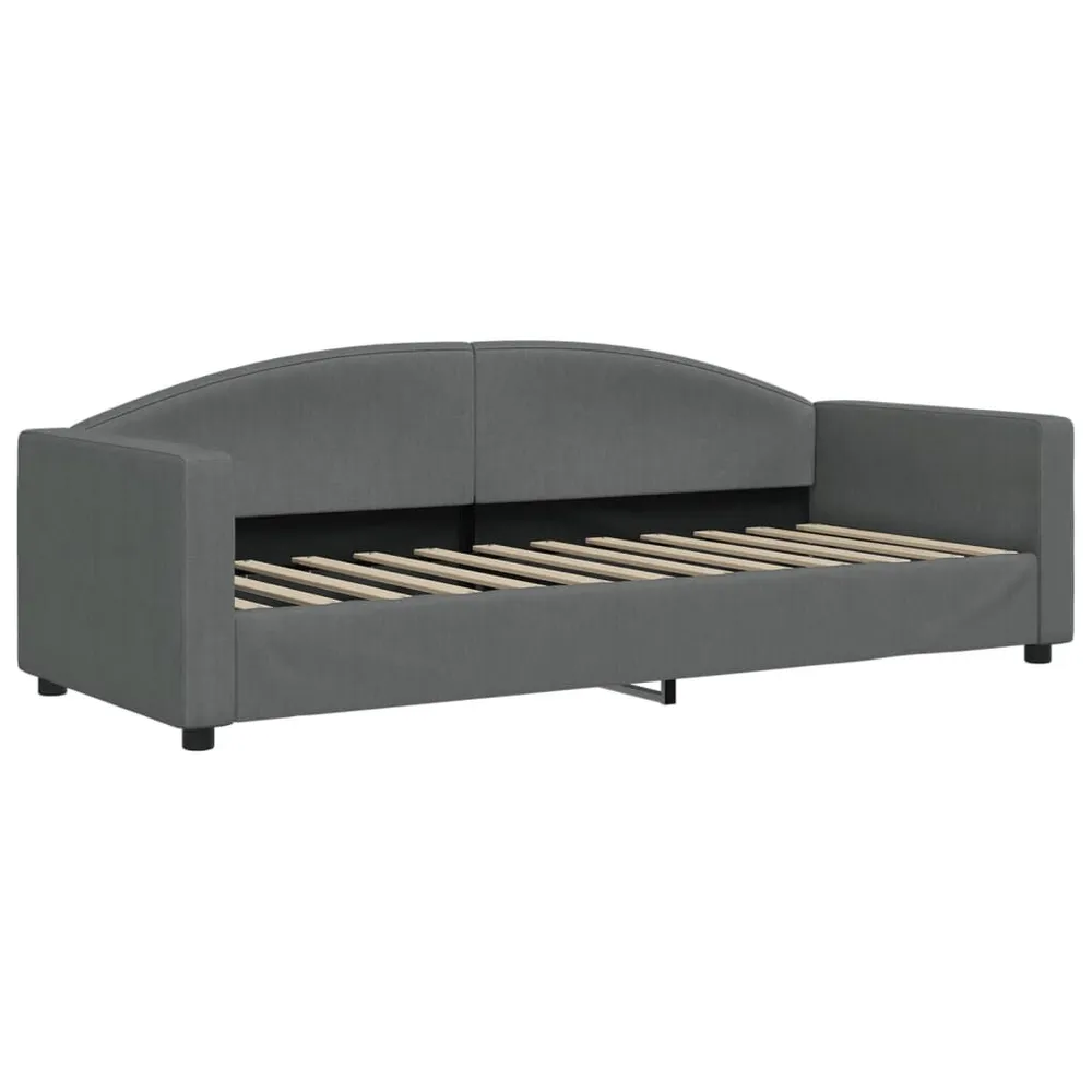 Slaapbank met matras 80x200 cm stof donkergrijs