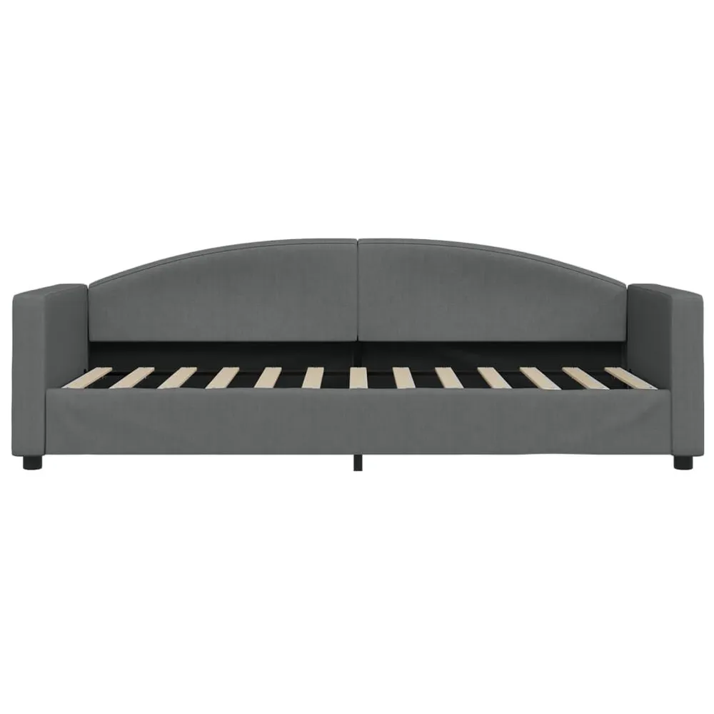 Slaapbank met matras 80x200 cm stof donkergrijs