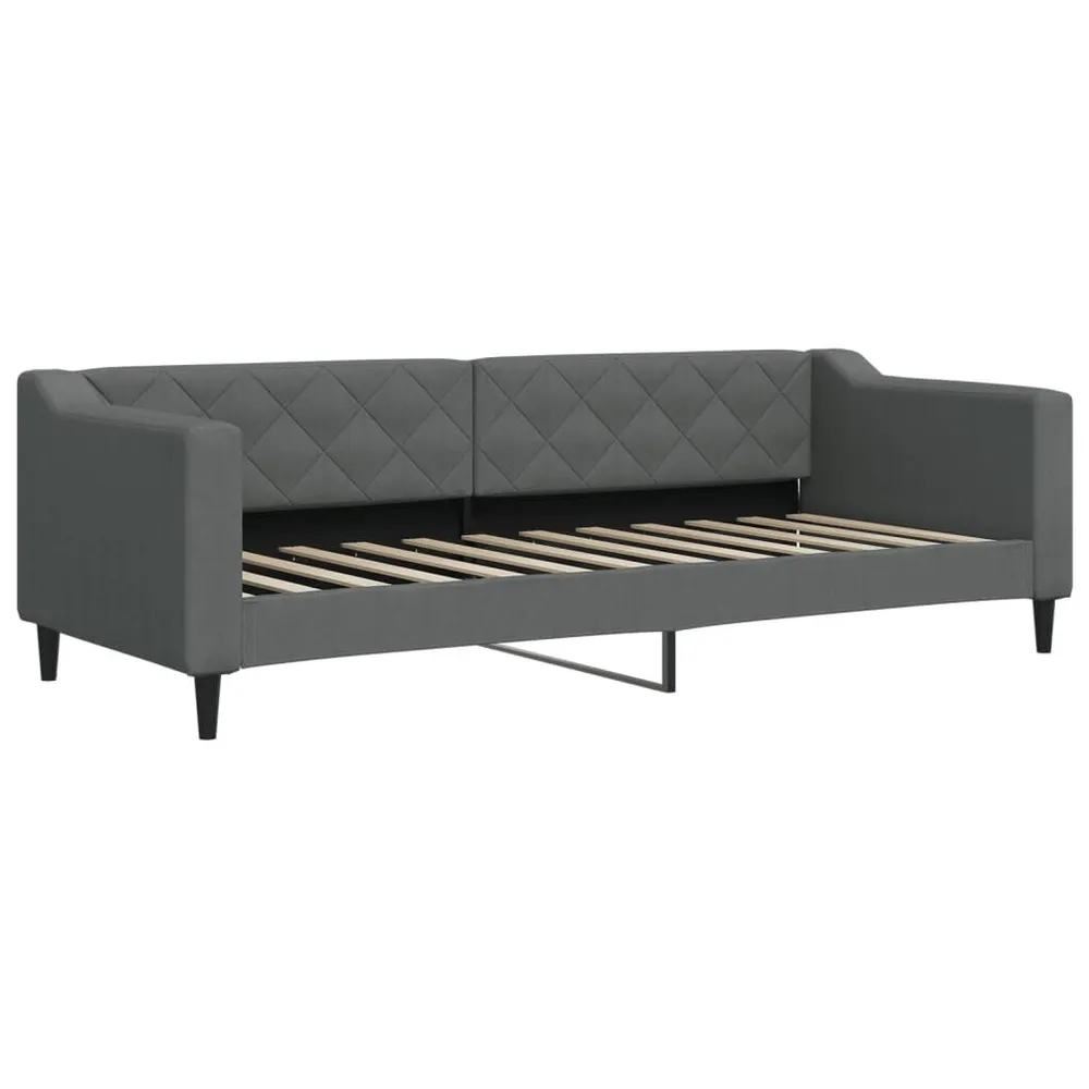 Slaapbank met matras 80x200 cm stof donkergrijs