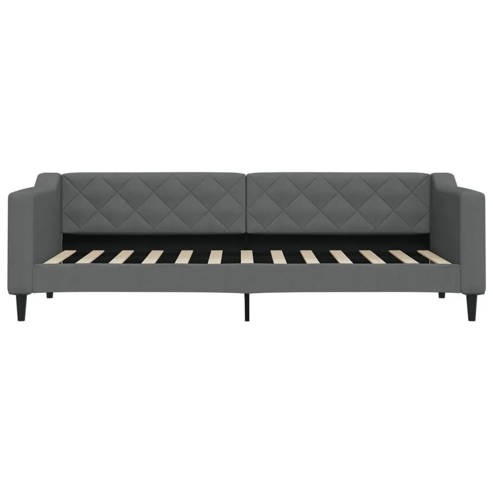 Slaapbank met matras 80x200 cm stof donkergrijs