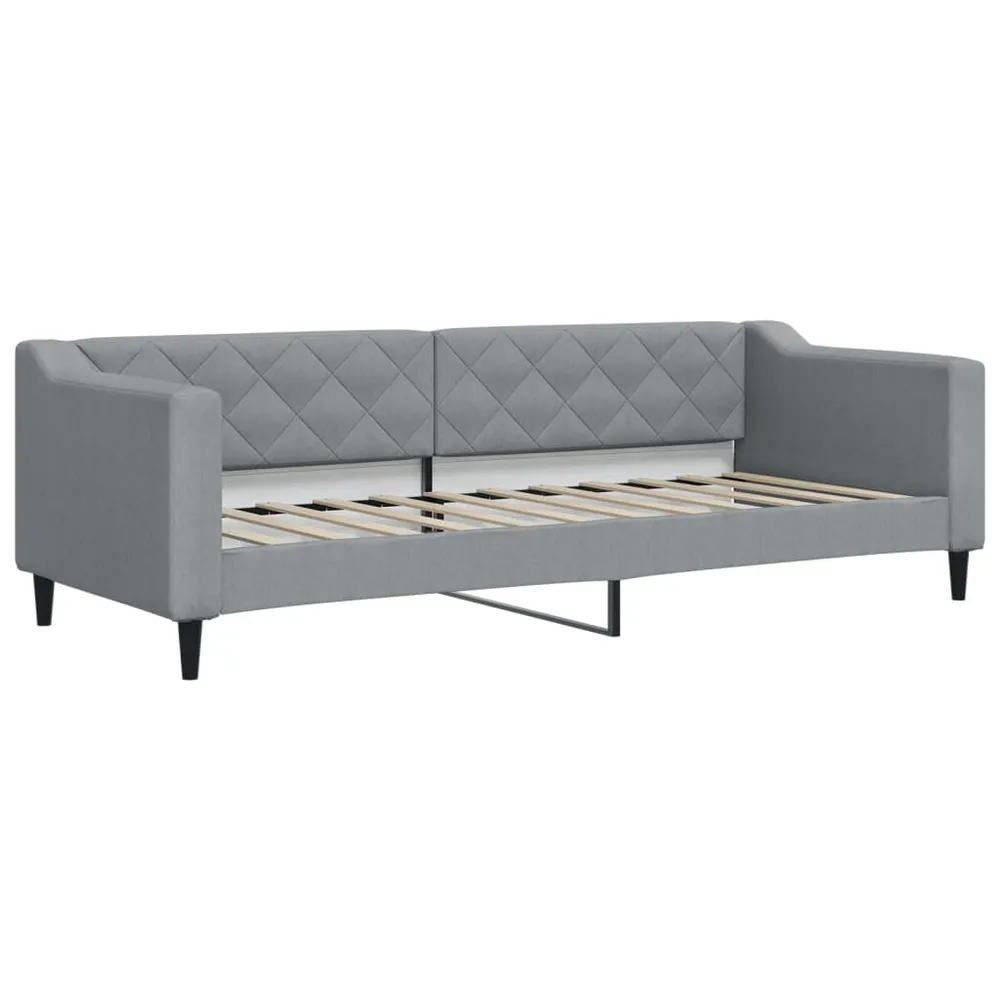 Slaapbank met matras 80x200 cm stof lichtgrijs