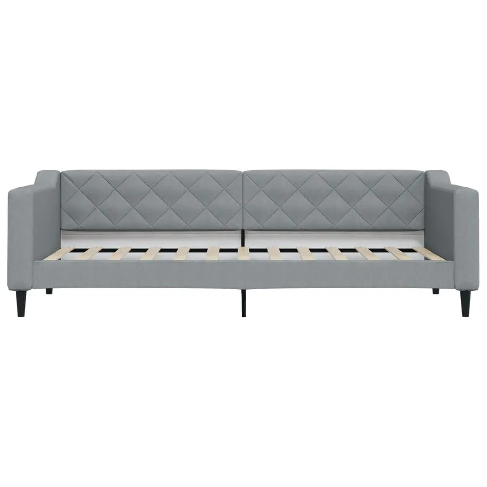 Slaapbank met matras 80x200 cm stof lichtgrijs