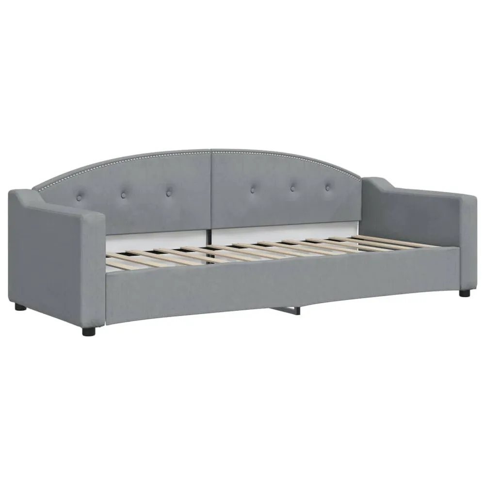 Slaapbank met matras 80x200 cm stof lichtgrijs
