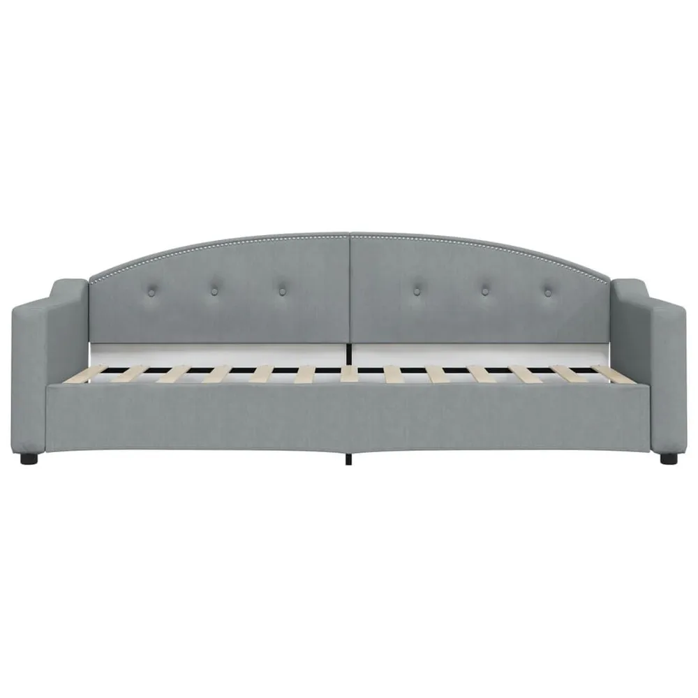 Slaapbank met matras 80x200 cm stof lichtgrijs