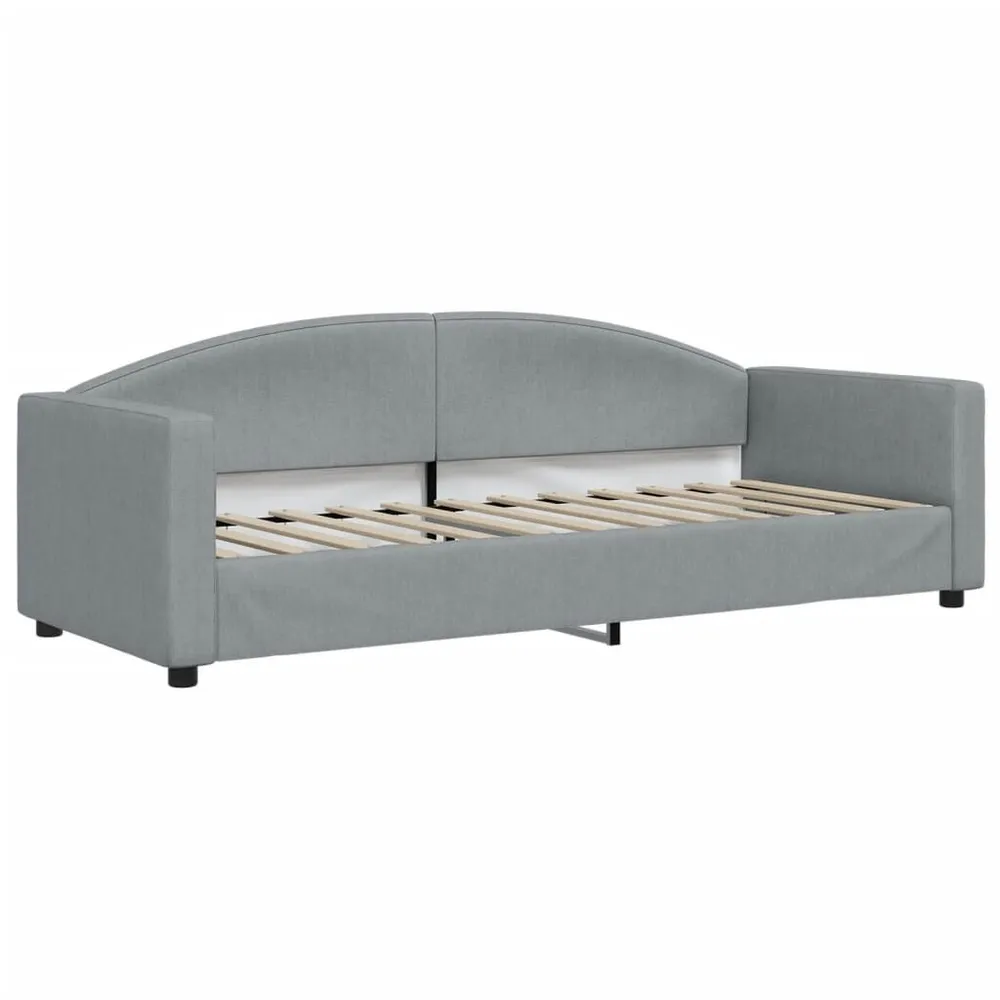 Slaapbank met onderschuifbed en lades 80x200 cm stof lichtgrijs