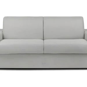 Snel omgebouwde slaapbank grijze stof met 3 plaatsen en een matras van 18 cm CALITO