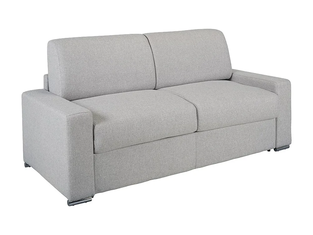 Snel omgebouwde slaapbank grijze stof met 3 arrangeren en een matras van 16 cm CALITO