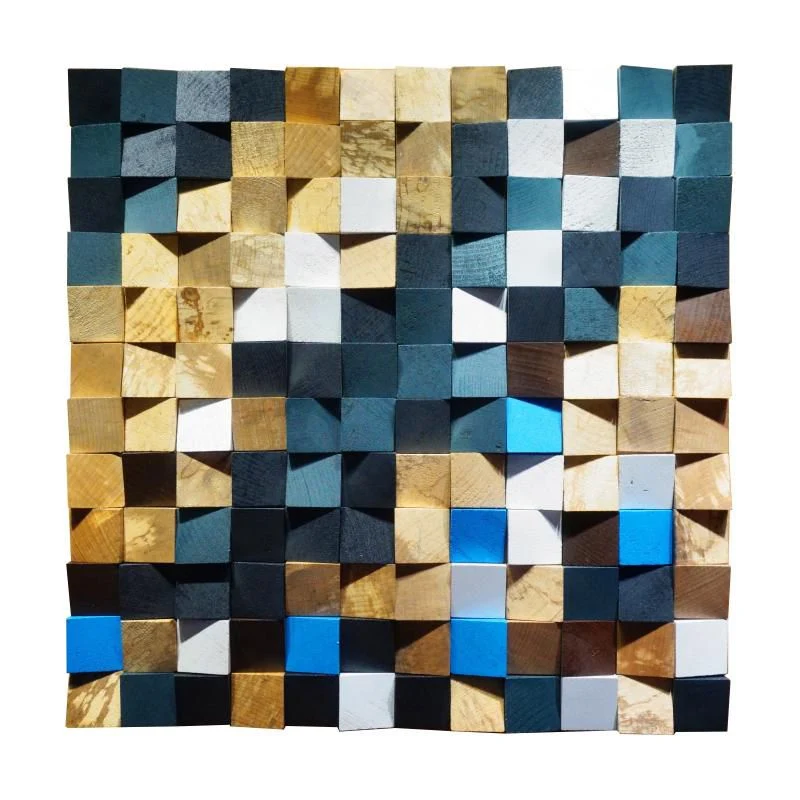 IPX7 Waterdicht Mosaic Wall Ceiling Wood Contemporary Shiplap Indoor Wall Ceiling Blue