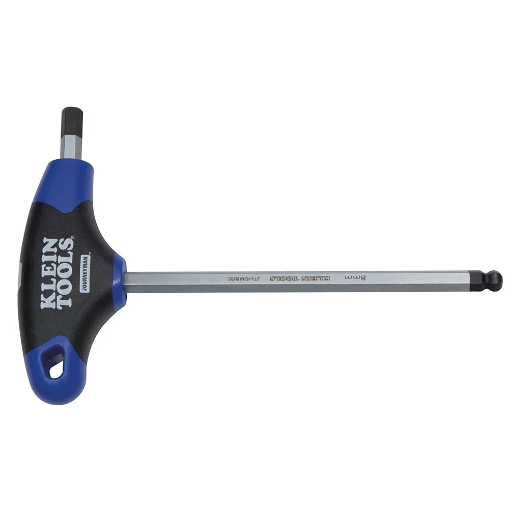 KLEIN TOOLS 2.5 mm Ball-End Hex Key, Journeyman䋢 T-Handle, 6-Inch