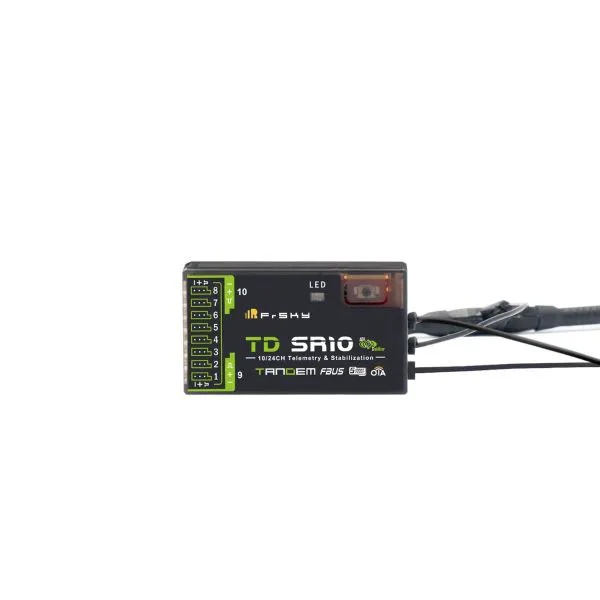 FrSky TD SR10-ontvanger - 2,4 GHz en 900 MHz tandem tweebandig ontvanger configureerbare 10 kanaalpoorten