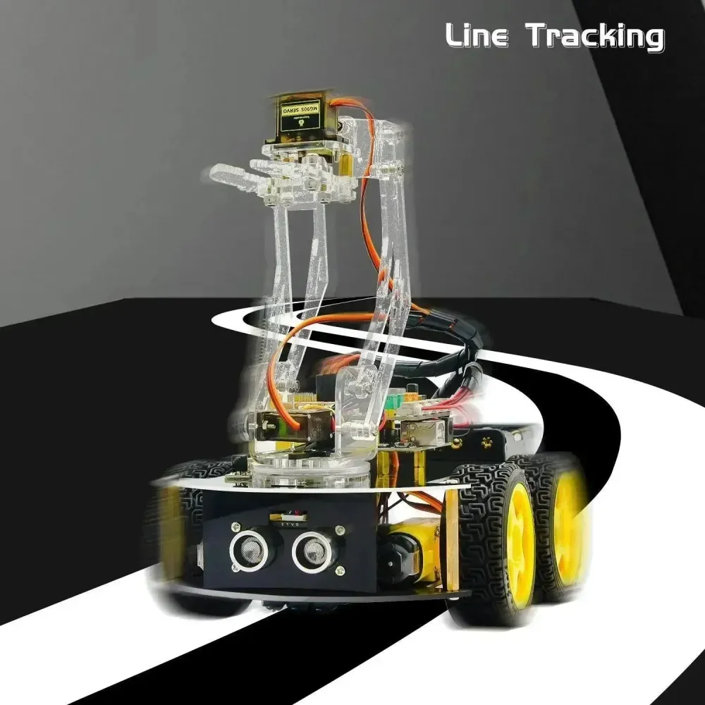 KeyeStudio 4WD Mechanical Arm Robot Connected Car Arduino