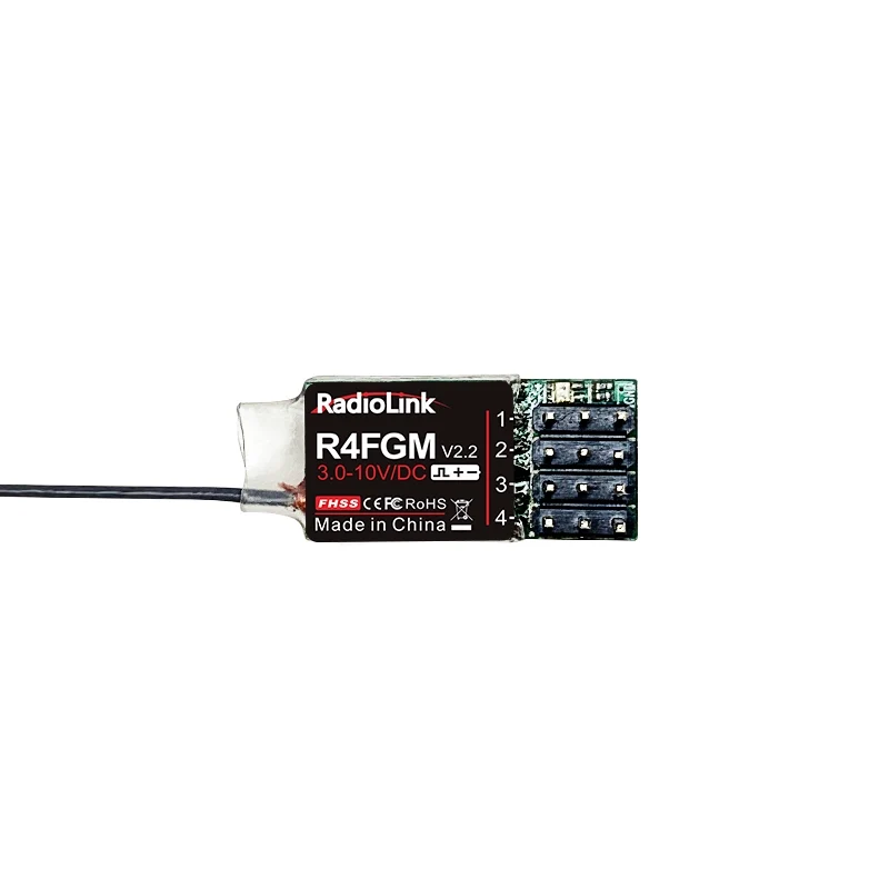 RadioLink R4FGM 4-Channel Mini Receiver Gyro 1:28 Pocket RC Cars