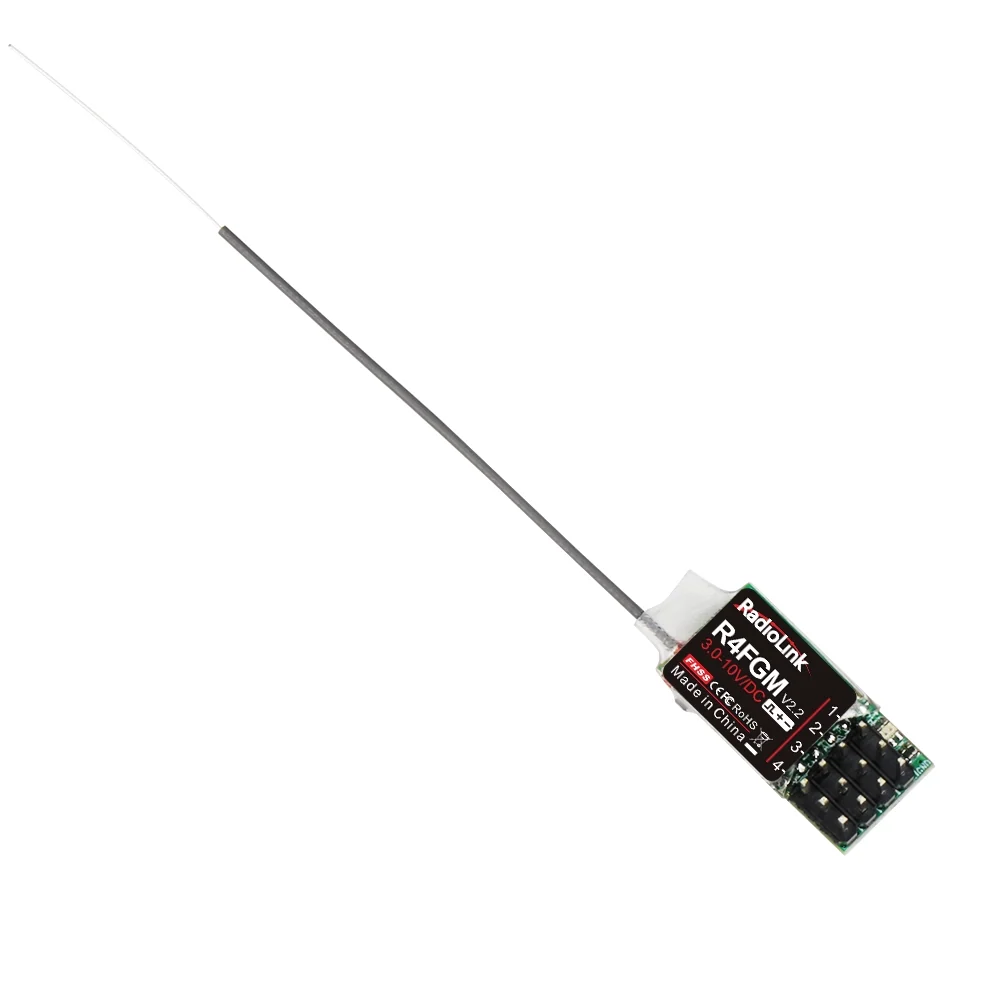 RadioLink R4FGM 4-Channel Mini Receiver Gyro 1:28 Pocket RC Cars