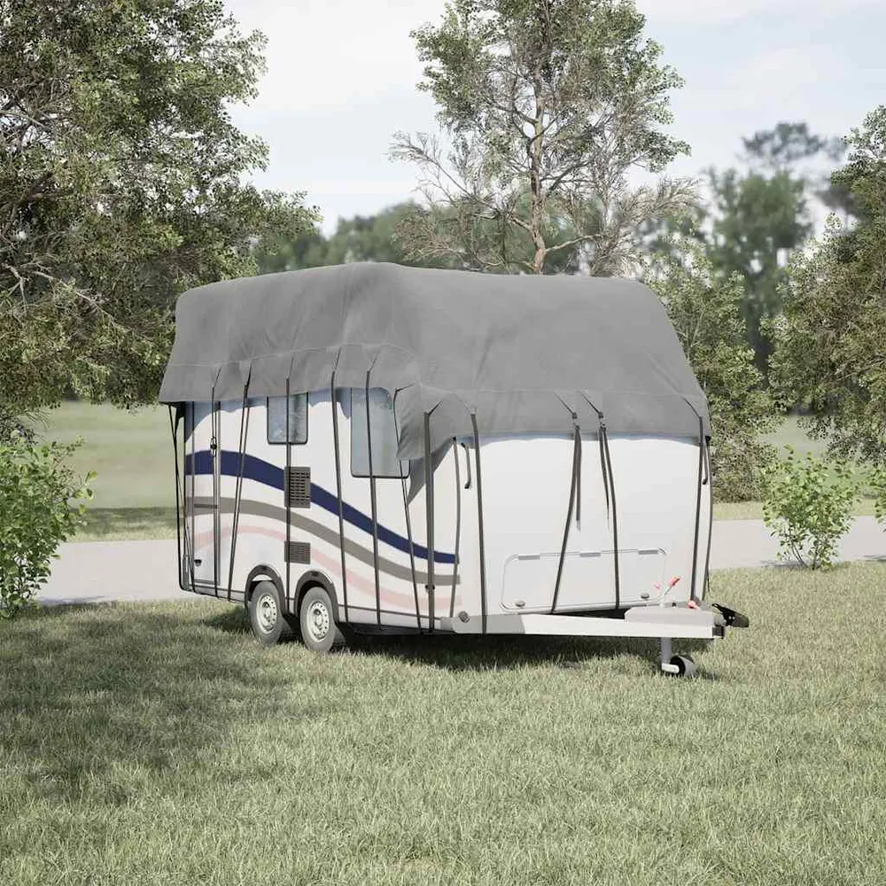 Aangepaste pasvorm Caravan dakbedekking 500x300 cm vliesvlies grijs
