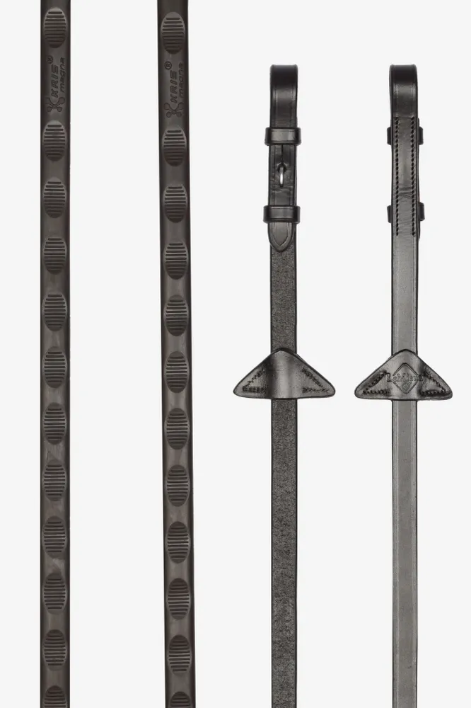 Magna Grip Elastisch Reins Brown/Silver C