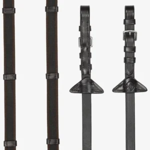Rubber Grip Continental Reins Brown/Silver C