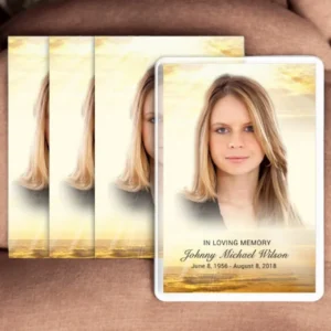 Shine Funeral Prayer Card Design & Print (Pack 50) Heavy Duty constructie