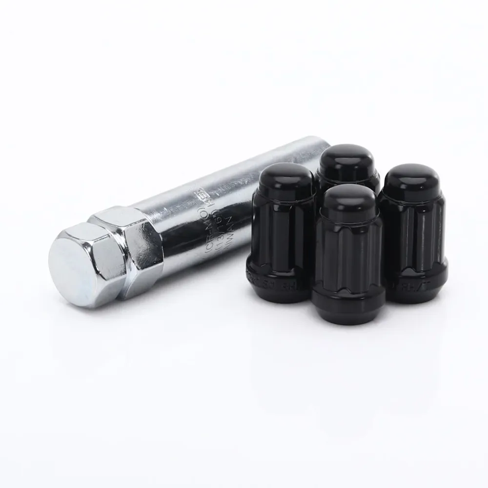 Black Locking Nuts - Anti-theft M12x1.25 (Set 4)