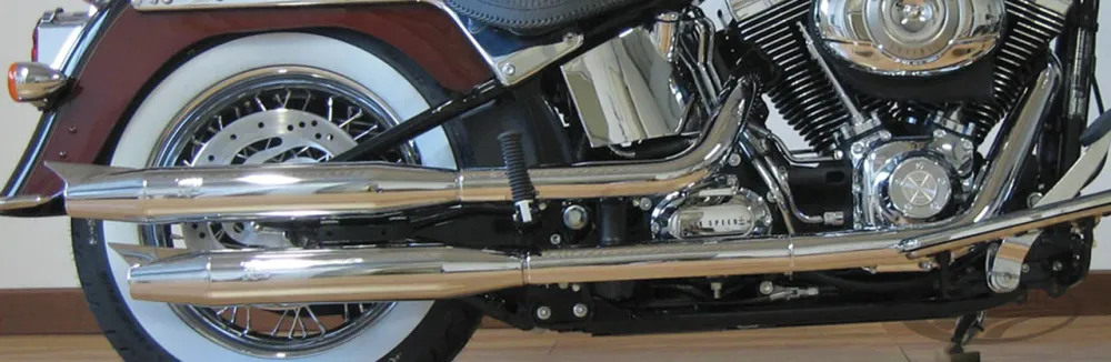 2in2 mufflers FLSTSB/FLS Blk no end caps Harley-Davidson voor terreinvoertuigen