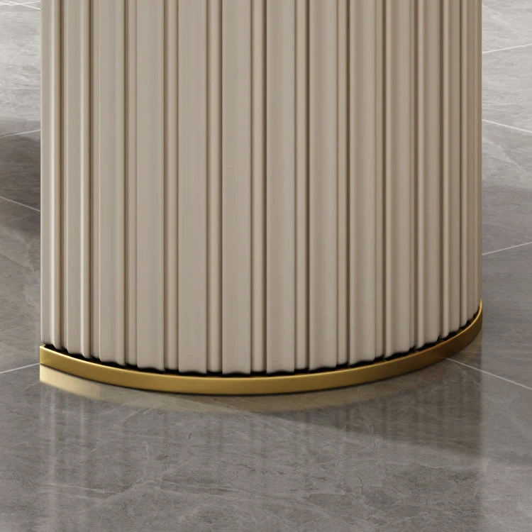 Actueel Oval Dining Table Sintered Stone Dining Table Off White Double Pedestal 55