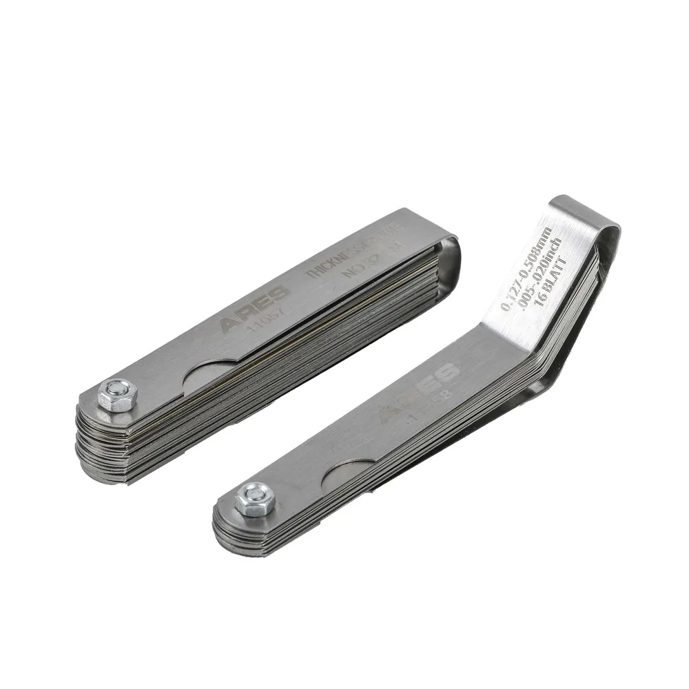 ARES 11043 - 2-Piece Straight Feeler Gauge & Offset Feeler Gauge Set