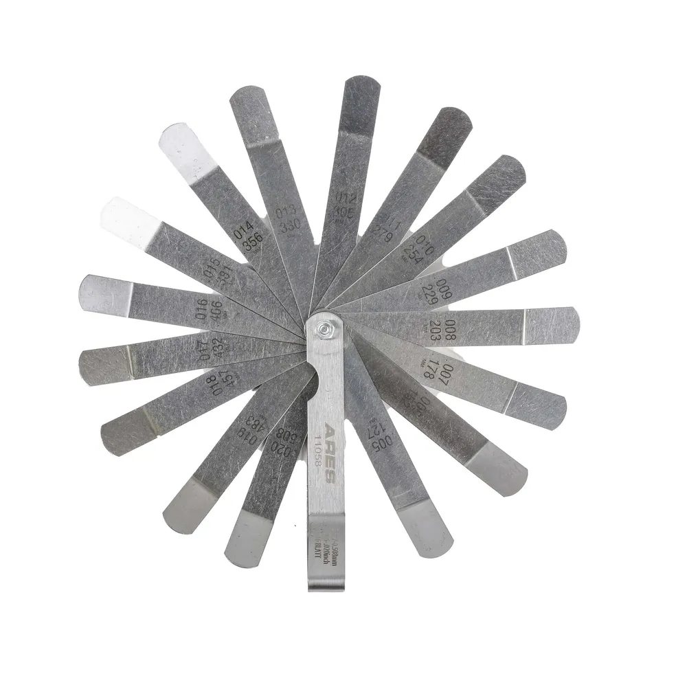 ARES 11043 - 2-Piece Straight Feeler Gauge & Offset Feeler Gauge Set