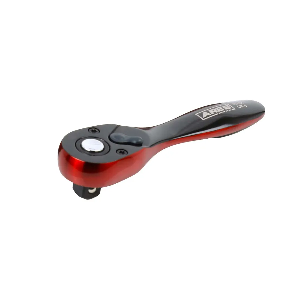 ARES 42051 - 3/8-inch Drive Stubby Duaal Tone 72-Tooth Ratchet