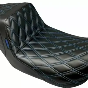 Asiento Delantero Con Cola Whip De Doble Diamante Con Rosca Azul Para Harley Davidson voor verlaagde auto's