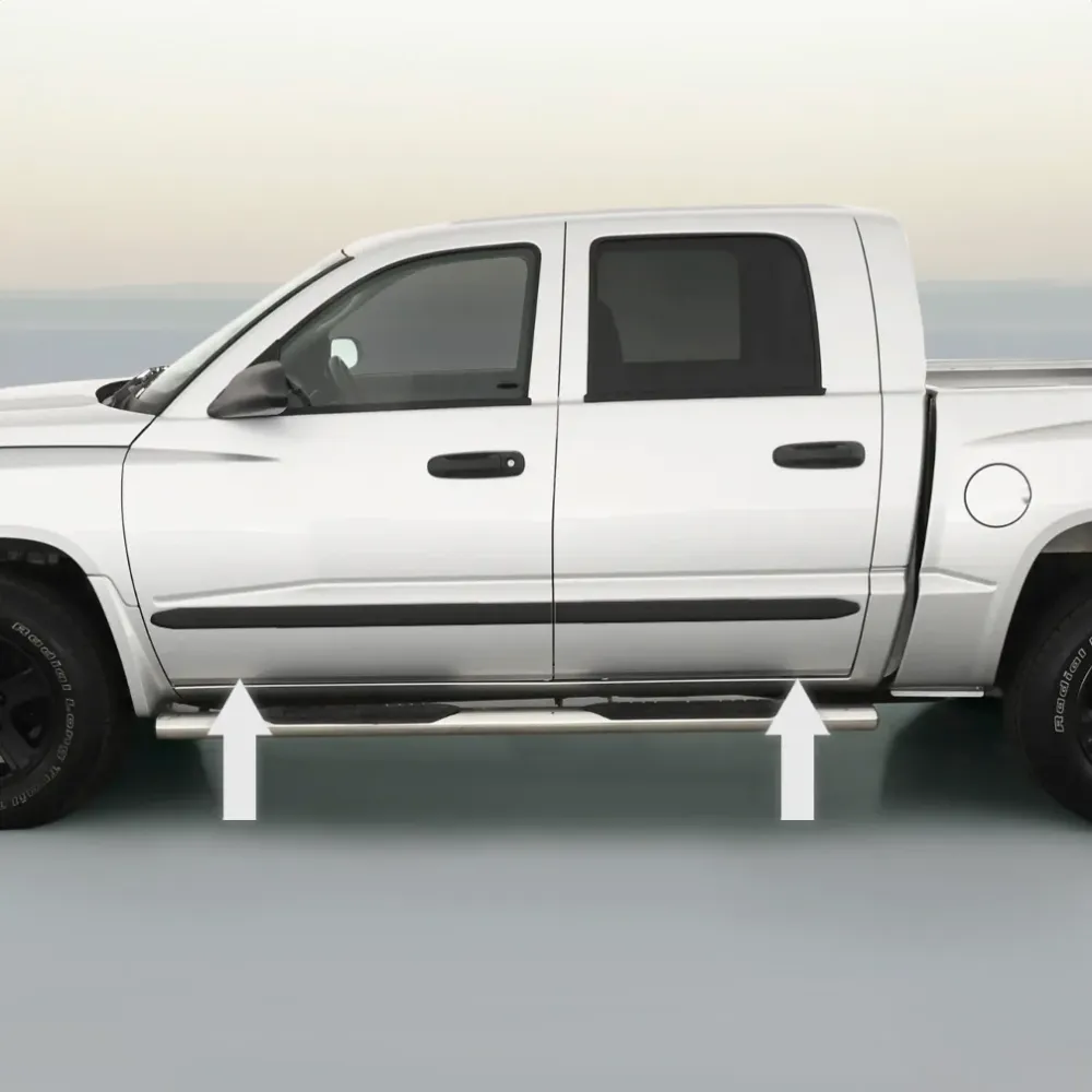 2" Black Body Side Molding Trim Die Cut Ends 2009-2016 Dodge RAM