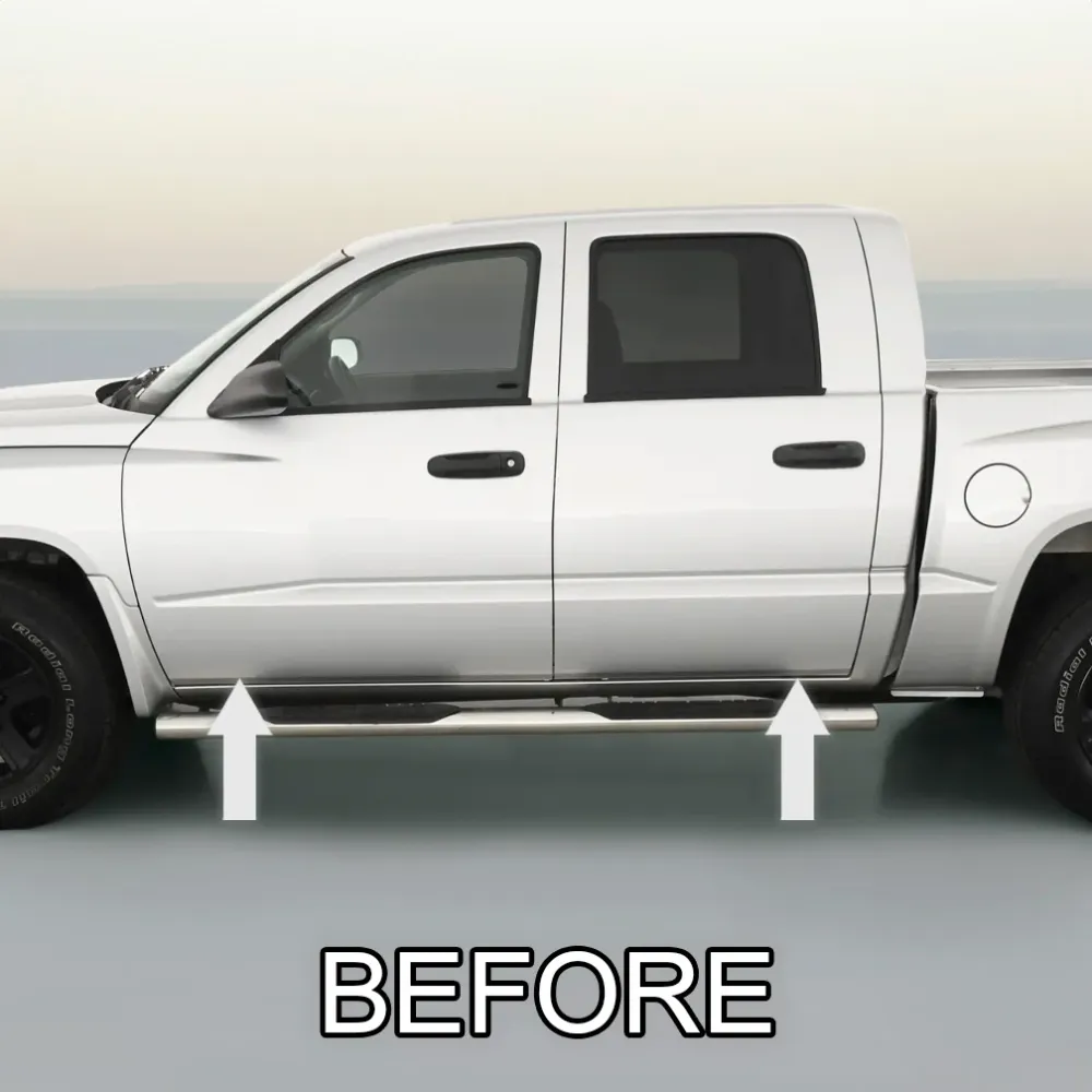 2" Black Body Side Molding Trim Die Cut Ends 2009-2016 Dodge RAM