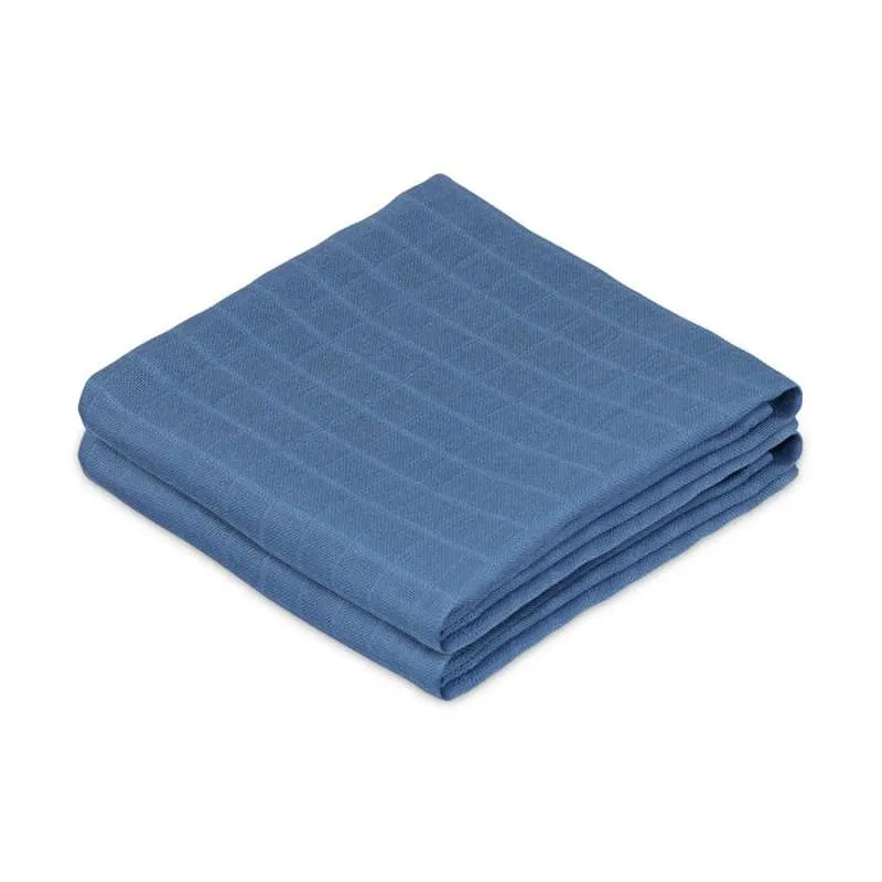 Cam Cam Copenhagen Stofdoek - tweepak - GOTS - Diepblauw met bouten en moeren