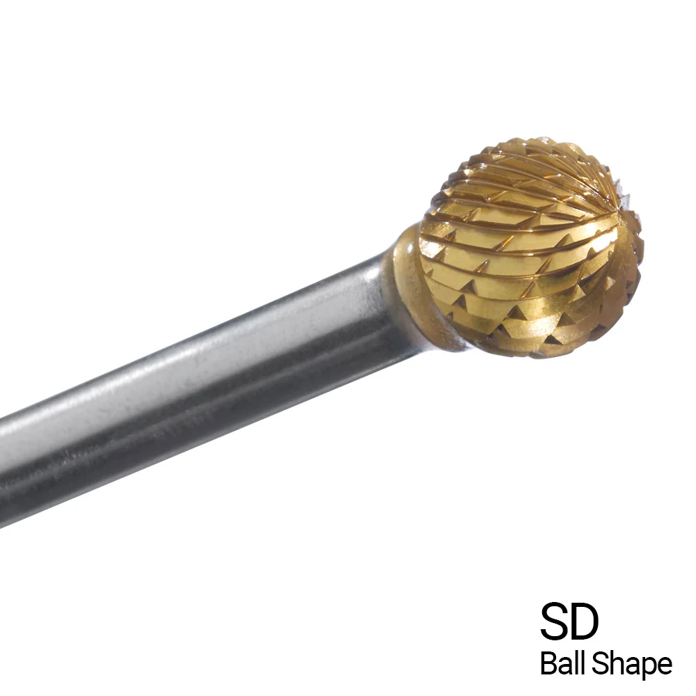 CHAMPION SD5 Dubbel Cut TiN Coated Carbide Bur