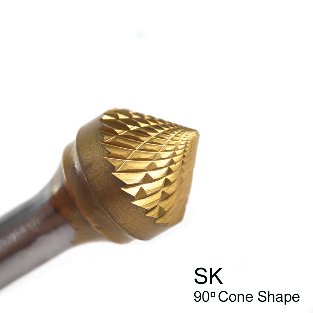 CHAMPION SK5 Tweevoudig Cut TiN Coated Carbide Bur - Set voor vooras