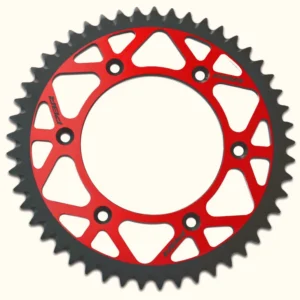Corona PBR Twin Color rojo / negro 51 dientes aluminio ultra-light autolimpiable anodizado 520