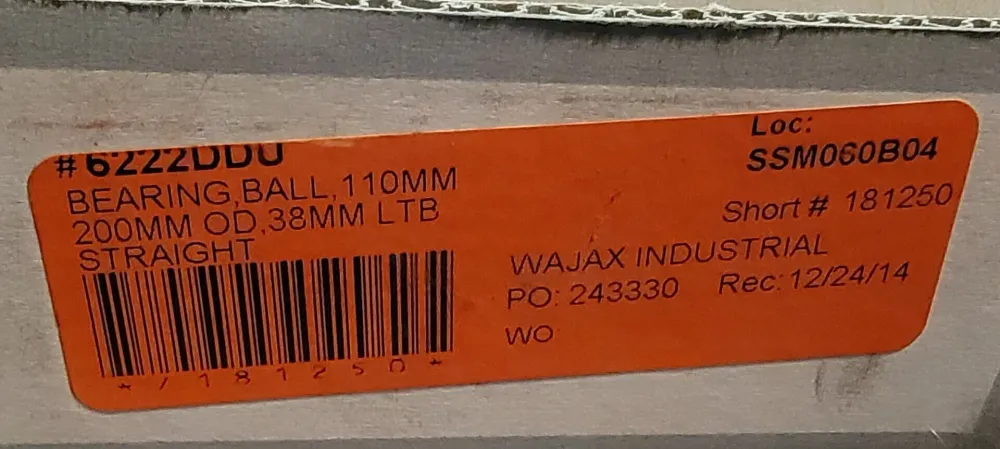 Deep Groove Ball Bearing 6222DU